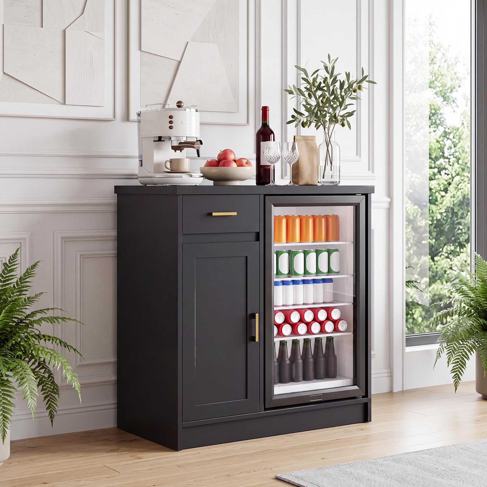 Wine Beer Refrigerator - 42 inç Çiftlik Evi Tarzı Şarap