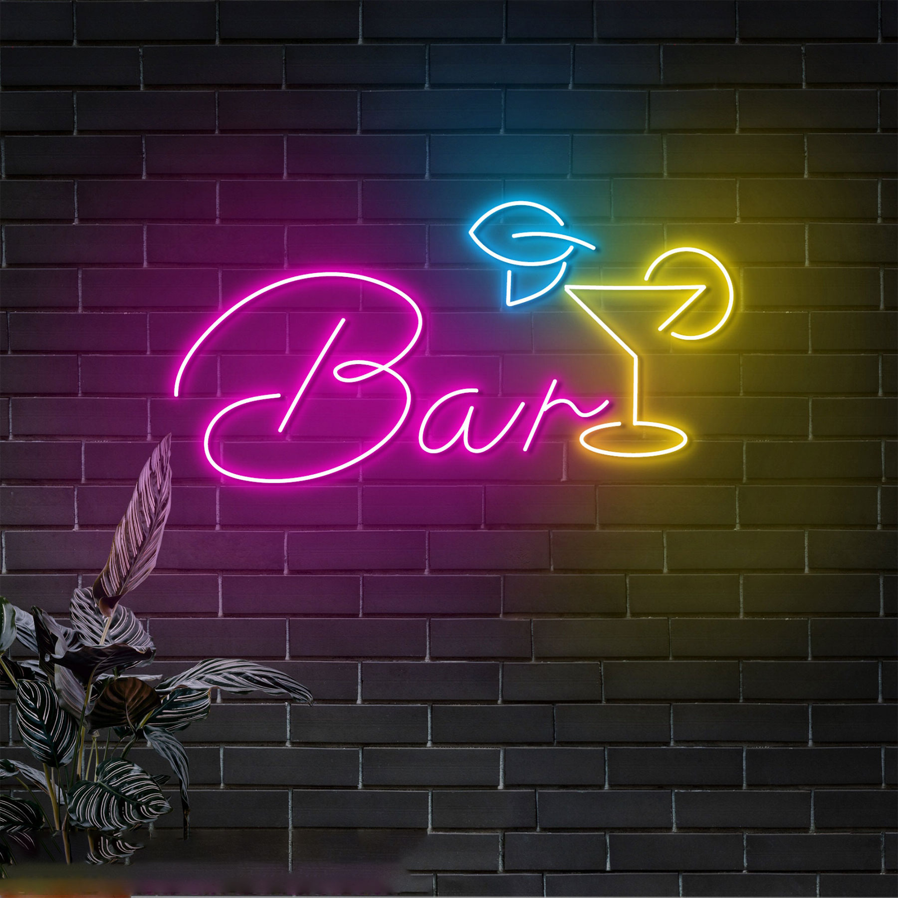 Wine Beer Pub - Açık Bar Neon burcu kokteyl Bar