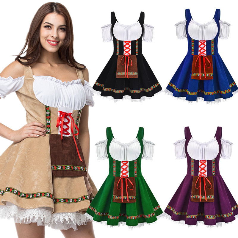 Beer & Wine Grab - Geleneksel Alman Oktoberfest Kostümü, Kadınlar İçin