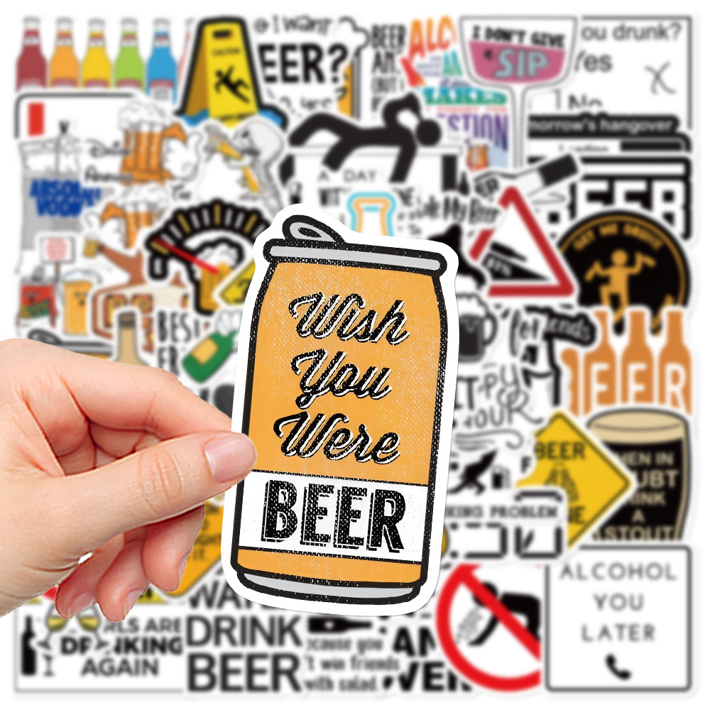Wine Beer Fridge - 10/30/52 adet komik Alcoholism votka bira