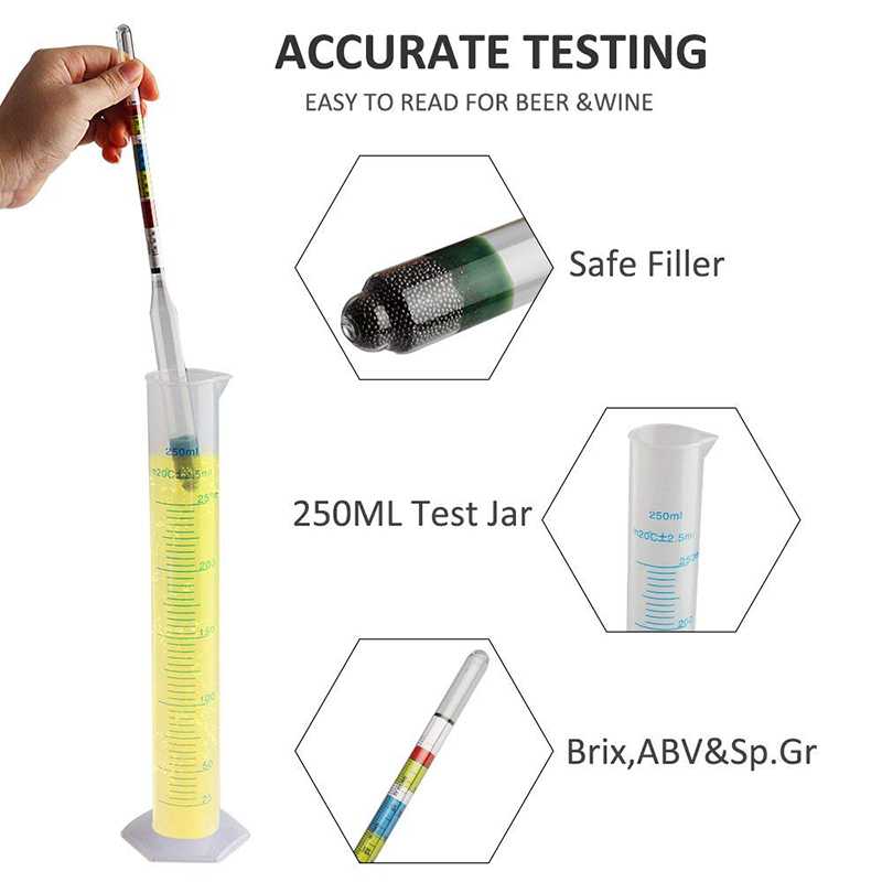 Hidrometre ve Plastik Test Kav - Wine Beer And Mead incelemesi ve fiyatı